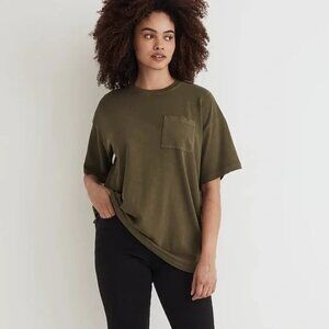 Madewell — Garment-Dyed Oversized Pocket Tee — Size XL